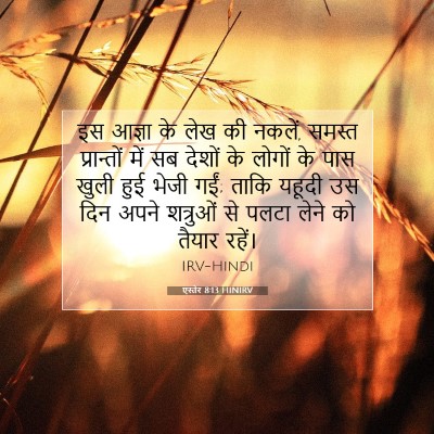एस्तेर 8:13 HINIRV बाइबल आयत इमेज