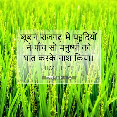एस्तेर 9:6 HINIRV बाइबल आयत इमेज