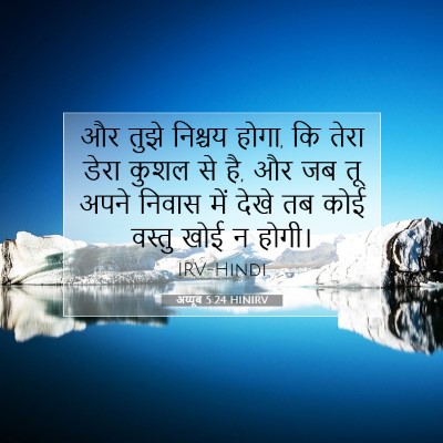 अय्यूब 5:24 HINIRV बाइबल आयत इमेज