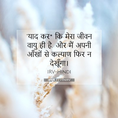 अय्यूब 7:7 HINIRV बाइबल आयत इमेज