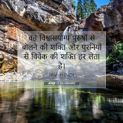 अय्यूब 12:20 HINIRV बाइबल आयत इमेज
