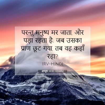 अय्यूब 14:10 HINIRV बाइबल आयत इमेज