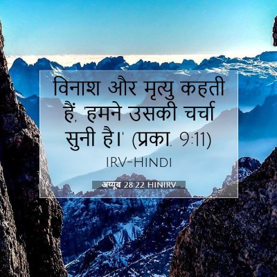 अय्यूब 28:22 HINIRV बाइबल आयत इमेज