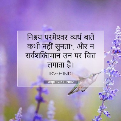 अय्यूब 35:13 HINIRV बाइबल आयत इमेज