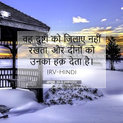 अय्यूब 36:6 HINIRV बाइबल आयत इमेज