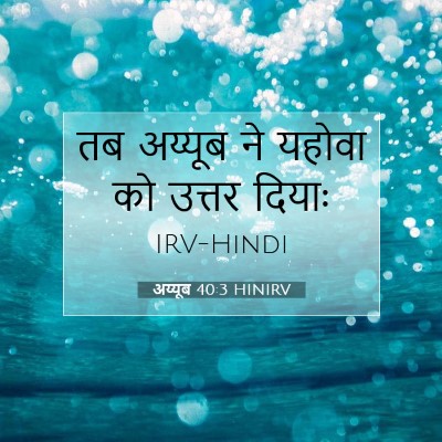 अय्यूब 40:3 HINIRV बाइबल आयत इमेज