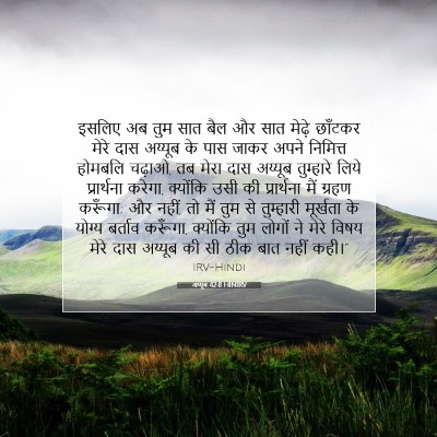 अय्यूब 42:8 HINIRV बाइबल आयत इमेज