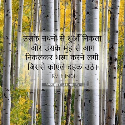 भजन संहिता 18:8 HINIRV बाइबल आयत इमेज