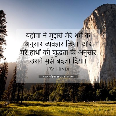 भजन संहिता 18:20 HINIRV बाइबल आयत इमेज