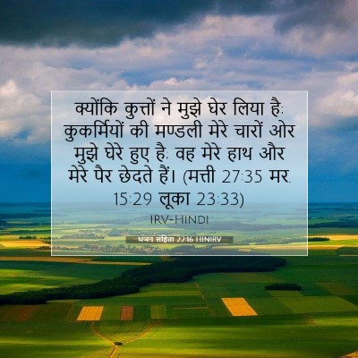 भजन संहिता 22:16 HINIRV बाइबल आयत इमेज