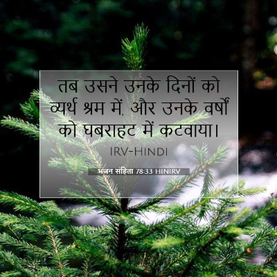 भजन संहिता 78:33 बाइबल आयत की व्याख्या