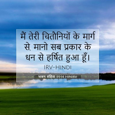 भजन संहिता 119:14 HINIRV बाइबल आयत इमेज