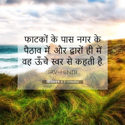 नीतिवचन 8:3 HINIRV बाइबल आयत इमेज