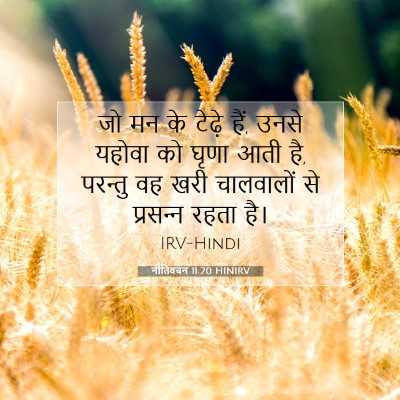 नीतिवचन 11:20 HINIRV बाइबल आयत इमेज