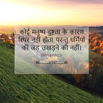 नीतिवचन 12:3 HINIRV बाइबल आयत इमेज