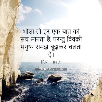 नीतिवचन 14:15 HINIRV बाइबल आयत इमेज