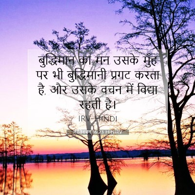 नीतिवचन 16:23 HINIRV बाइबल आयत इमेज