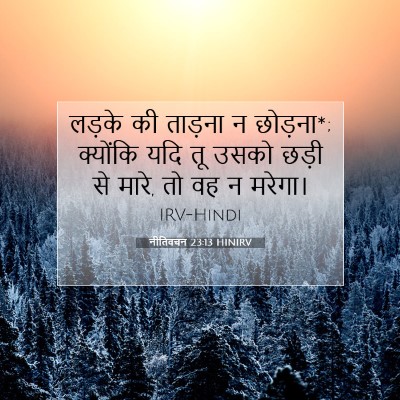 नीतिवचन 23:13 HINIRV बाइबल आयत इमेज