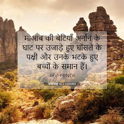 यशायाह 16:2 HINIRV बाइबल आयत इमेज