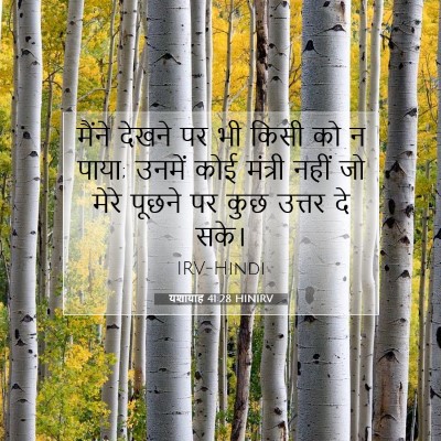 यशायाह 41:28 HINIRV बाइबल आयत इमेज