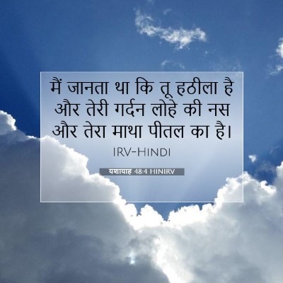 यशायाह 48:4 HINIRV बाइबल आयत इमेज