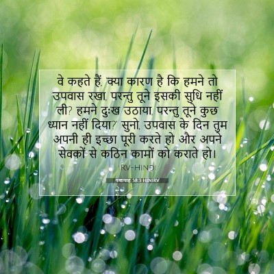यशायाह 58:3 HINIRV बाइबल आयत इमेज