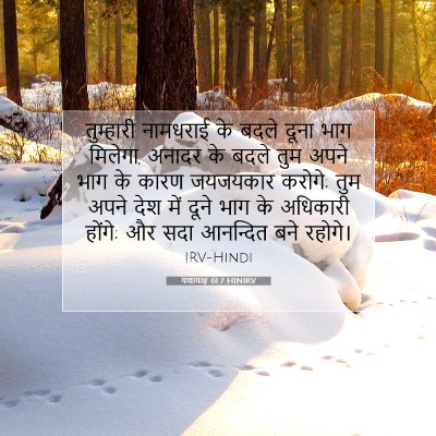 यशायाह 61:7 HINIRV बाइबल आयत इमेज
