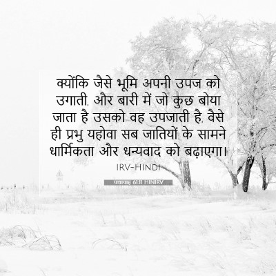 यशायाह 61:11 HINIRV बाइबल आयत इमेज