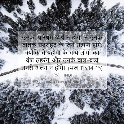 यशायाह 65:23 HINIRV बाइबल आयत इमेज