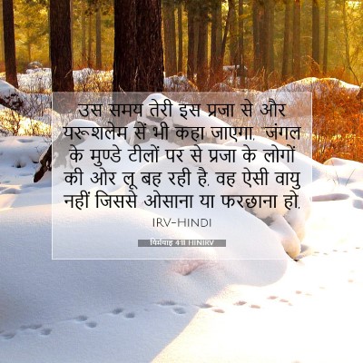 यिर्मयाह 4:11 HINIRV बाइबल आयत इमेज