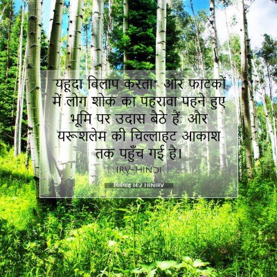 यिर्मयाह 14:2 HINIRV बाइबल आयत इमेज