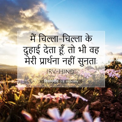 विलापगीत 3:8 HINIRV बाइबल आयत इमेज