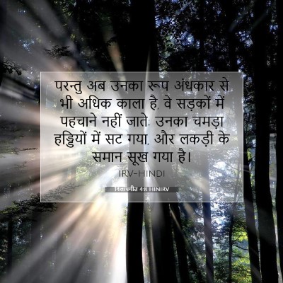 विलापगीत 4:8 HINIRV बाइबल आयत इमेज