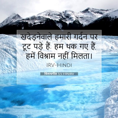 विलापगीत 5:5 HINIRV बाइबल आयत इमेज