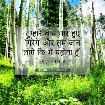 यहेजकेल 6:7 HINIRV बाइबल आयत इमेज