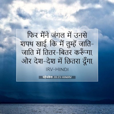 यहेजकेल 20:23 HINIRV बाइबल आयत इमेज