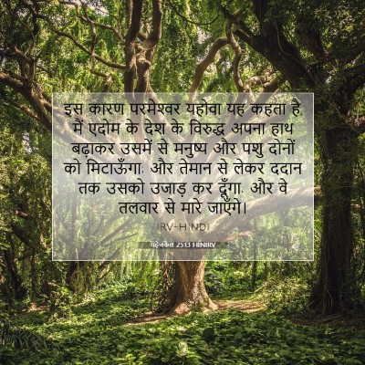 यहेजकेल 25:13 HINIRV बाइबल आयत इमेज