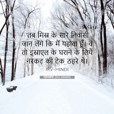यहेजकेल 29:6 HINIRV बाइबल आयत इमेज