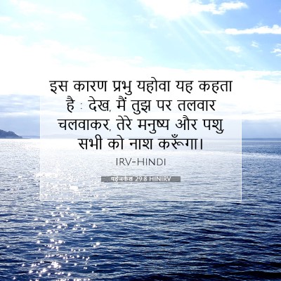 यहेजकेल 29:8 HINIRV बाइबल आयत इमेज