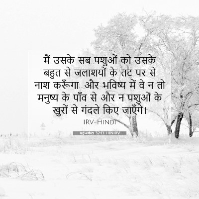 यहेजकेल 32:13 HINIRV बाइबल आयत इमेज