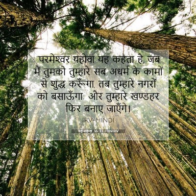 यहेजकेल 36:33 HINIRV बाइबल आयत इमेज