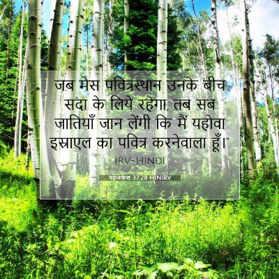 यहेजकेल 37:28 HINIRV बाइबल आयत इमेज