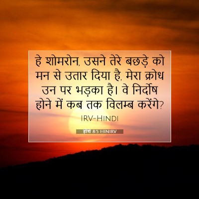 होशे 8:5 HINIRV बाइबल आयत इमेज