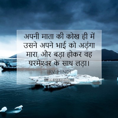 होशे 12:3 HINIRV बाइबल आयत इमेज