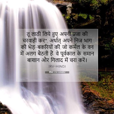 मीका 7:14 HINIRV बाइबल आयत इमेज