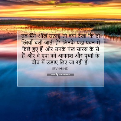 जकर्याह 5:9 HINIRV बाइबल आयत इमेज