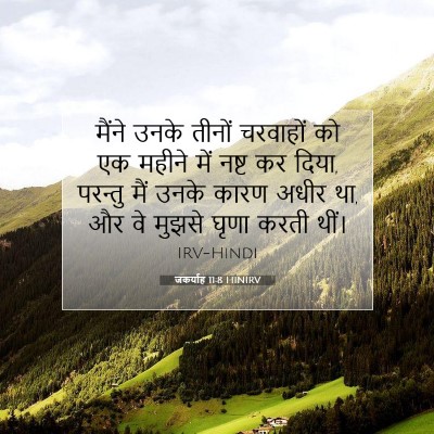 जकर्याह 11:8 HINIRV बाइबल आयत इमेज
