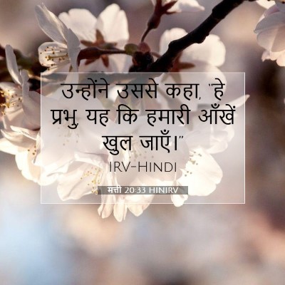 मत्ती 20:33 बाइबल आयत की व्याख्या