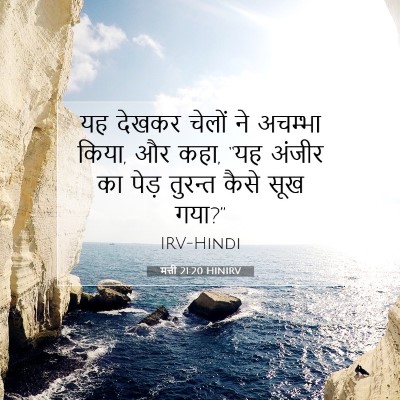 मत्ती 21:20 बाइबल आयत की व्याख्या