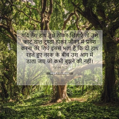 मरकुस 9:43 HINIRV बाइबल आयत इमेज